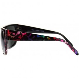 Rectangular Unisex Mobster Flat Top Rectangular Metalic Animal Print Sunglasses - Red Leopard - CX11N3BRI4B $12.43