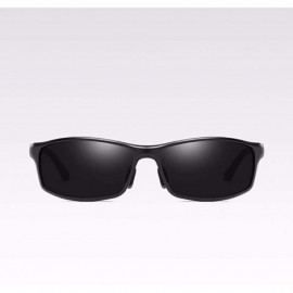 Sport Sunglasses Aluminum Magnesium Sunglasses Men Polarizer Sports Sunshine Driving - A - C218Q06XMCA $33.30