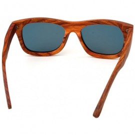 Wayfarer MOTELAN Handmade Polarized Pear Wood Sunglasses Anti-glare Classic Wooden Glasses - Red - C912IYU907N $28.33