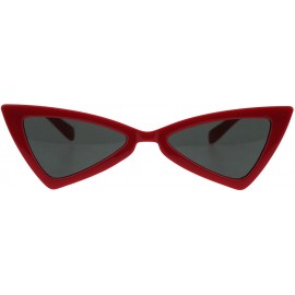 Cat Eye Womens Squared Triangle Cat Eye Bat Goth Sunglasses - Red Black - CX18EN88L27 $11.70