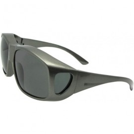 Wrap Largest Polarized Fit Over Sunglasses F19 - Gray Frame-medium Dark Gray Lens - CS18DKX78A8 $16.99