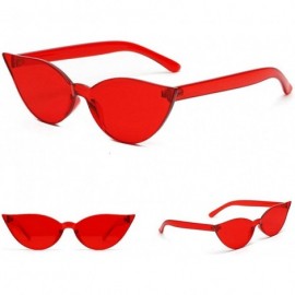 Butterfly Fashion Frameless Sunglasses Personality Glasses - Red - CW18SQMQEZ9 $14.68