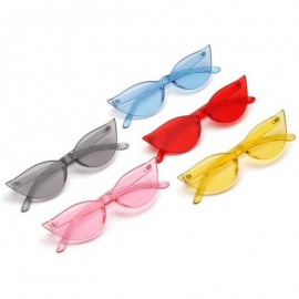 Butterfly Fashion Frameless Sunglasses Personality Glasses - Red - CW18SQMQEZ9 $14.68