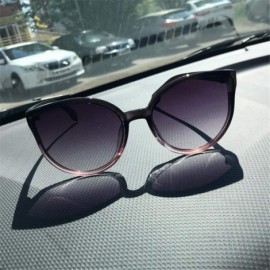 Oval Sunglasses Cat Eye Women Men Sun Eyewear Eyeglasses Plastic Frame Clear Lens UV400 Shade Fashion Driving - C8 - CY198AIC...