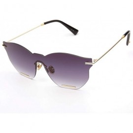 Oversized Oversized Sunglasses for Women- Driving Sunglasses with Rimless Design Personality - Black - CL18WU4SMA3 $23.38