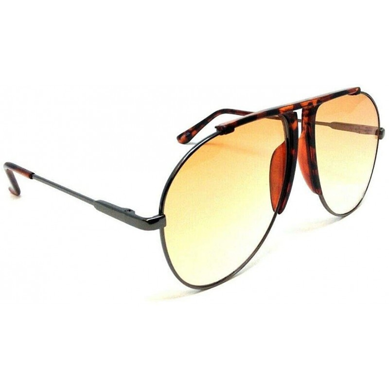 Oversized Vegas Outdoorsman Oversized Turbo Aviator Sunglasses - Gunmetal & Tortoise Frame - C018SSDKNN3 $12.55