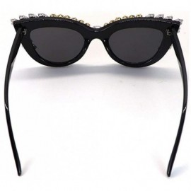 Oversized Fashion Diamond Sunglasses Rhinestone Butterfly - Pink - CQ198G5SUG9 $23.30