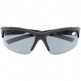 Sport Sports Polarized Bifocal Sunglasses Half Rimless Tinted Style Sunshine Readers - Matte Black - CB18DH33O6H $18.53