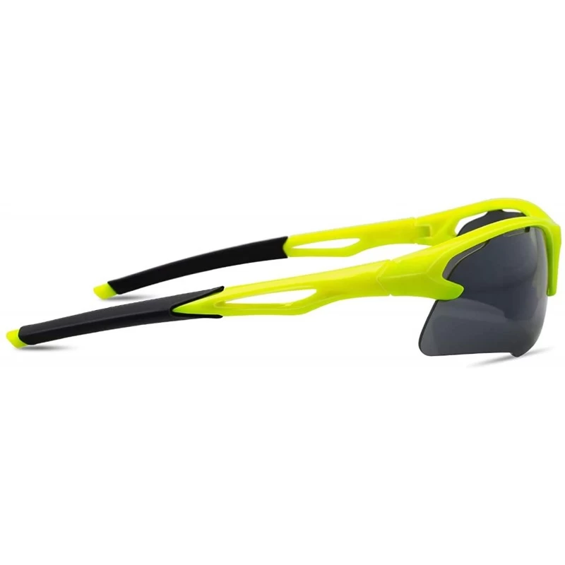 Sports Sunglasses for men women for Cycing Running Baseball MJ8020 - Neon  Yellow/Grey - CF18S73Q8QY