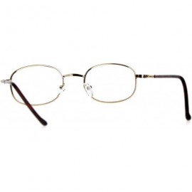 Rectangular Mens Classic Metal Rim Rectangular Bifocal Reading Eye Glasses - Gold - CH18D90MA46 $15.44