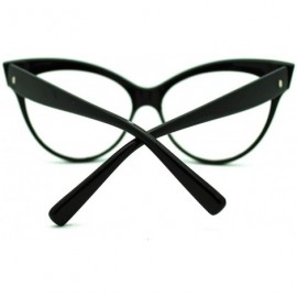 Cat Eye True Goth Cat Eye Clear Len Fashion Optical Eye Glasses - Black - CX11FAZ4MF5 $11.15