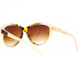 Cat Eye Retro Womens Diva Oversized Cat Eye Style Butterfly Sunglasses - Tortoise Beige - CA122KQ8NWZ $11.36