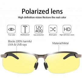 Rimless Men/Women Polarised Sports Sunglasses Semi-rimless VU400 Sunglasses - Grey - Night Vision Glasses - CH18RNE92IN $6.54