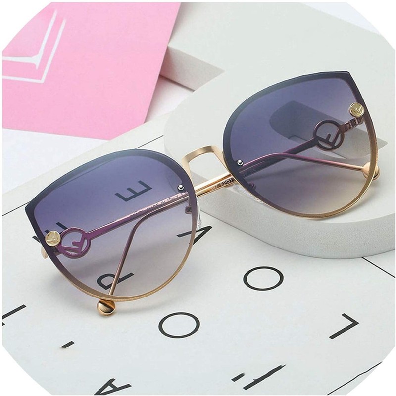 Oversized Square Metal Cat Sunglasses Female Male Multicolor Sun Glasses Outdoor Travel Driving Eyewear - 3 - CF18W0MWM3T $13.69