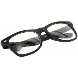 Rectangular Classic Black Vintage Sunglasses Matte - Rubber - Shiny... - Black_matte_clear - CA11VBMOE1J $10.65