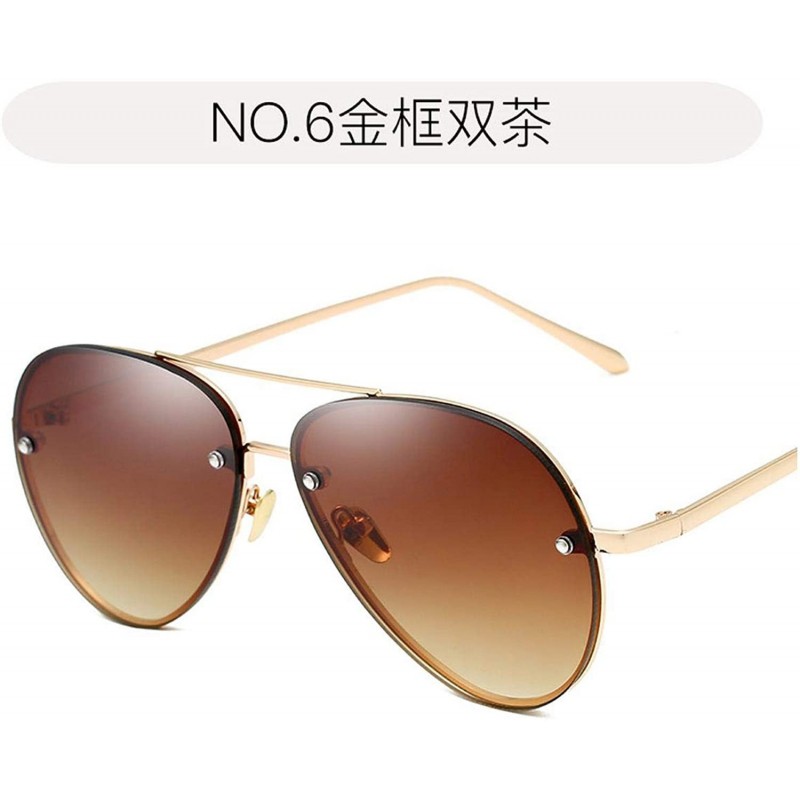 Aviator Fashion Tinted Color Lens Round Sunglasses Men Women Retro Metal Frame Eye Vintage Tiny Popular Sun Glasses - 2 - CH1...