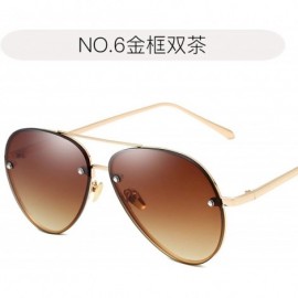 Aviator Fashion Tinted Color Lens Round Sunglasses Men Women Retro Metal Frame Eye Vintage Tiny Popular Sun Glasses - 2 - CH1...