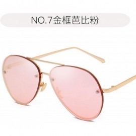 Aviator Fashion Tinted Color Lens Round Sunglasses Men Women Retro Metal Frame Eye Vintage Tiny Popular Sun Glasses - 2 - CH1...