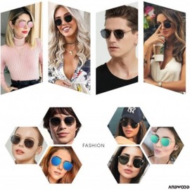 Square Polarized Sunglasses for Women Men Small Trendy Square Mirrored Vintage Sun Glasses Hexagonal - C518H57G2UL $15.67