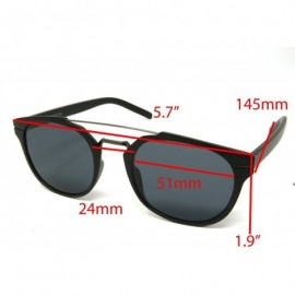 Sport Vintage Retro Top Crossbar Flat Lens - Big Matte Black / Smoke Lens - C31859A7MX8 $16.84