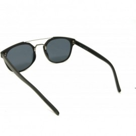 Sport Vintage Retro Top Crossbar Flat Lens - Big Matte Black / Smoke Lens - C31859A7MX8 $16.84