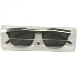 Sport Vintage Retro Top Crossbar Flat Lens - Big Matte Black / Smoke Lens - C31859A7MX8 $16.84