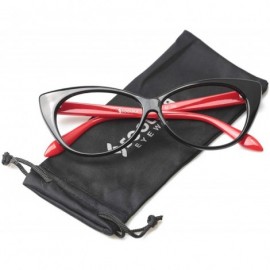 Cat Eye 3-Pair Value Pack Fashion Designer Cat Eye Reading Glasses for Womens - 5 Pairs in Red - CD18A5NCSRK $20.19