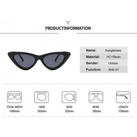 Goggle Retro Small Sunglasses-Polarized Shade Glasses With Classic Narrow Cat Eye Lens - K - C11905Y2K8Z $36.05