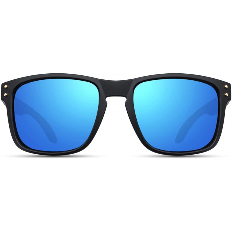 Wayfarer Polarized Sunglasses for Men Women Classic Trendy Stylish 100% UV Protection Sunglasses - Blue - C3194NZEMT4 $13.26