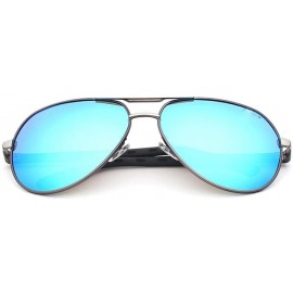 Oversized Men Sunglasses Aluminum Magnesium Polarized Pilot Glasses Fashion Y7614 C1 BOX - Y7614 C3 Box - CT18XKM78RS $11.90