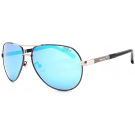 Oversized Men Sunglasses Aluminum Magnesium Polarized Pilot Glasses Fashion Y7614 C1 BOX - Y7614 C3 Box - CT18XKM78RS $11.90