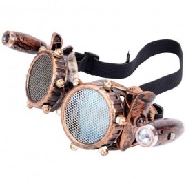 Goggle Steampunk Glasses Rave Retro Vintage Spikes Goggles Cosplay Halloween - Brown - CO18HT2IYL3 $8.67