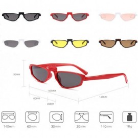 Square Unisex Retro Vintage eyewear Fashion Small Square Frame Mini Sunglasses - C1 - C718CG4M4O6 $15.92