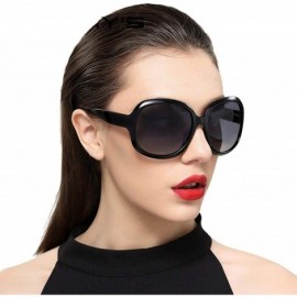 Oversized DESIGN Women Retro Polarized Sunglasses Lady Driving Sun Glasses 100% C01 Black - C02 Wine Red - C218XEC3A06 $13.74