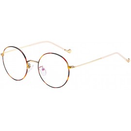 Round Fashion Anti-blue light Hiramitsu Myopia Glasses Retro Glasses - Tortoiseshell - CL1978LZW7D $23.87