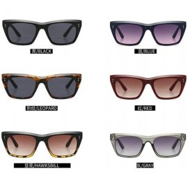 Square High-end unisex rice nails classic wild retro trend brand designer sunglasses UV400 - Grey - CX18RLE796U $15.31