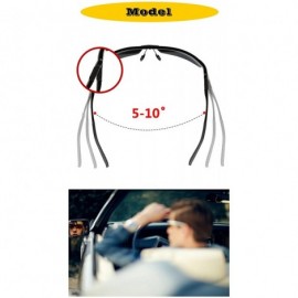 Sport Night Driving Glasses HD Polarized Anti-Glare Lenses Reduced Eye Strain Men Women - Silver-1 - CZ189AAS4KL $23.22