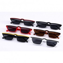 Square Classic Style Sunglasses with Polarized Lenses for Men or Women - Black With Yellow - CU18C3U0CMQ $30.20