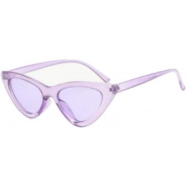 Cat Eye Women Retro Sun Glass Female Small Sun Glasses Cat Eye Sunglasses - Pink - CV18U59IAG0 $14.71