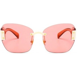 Oversized Fashion Style UV Protection Oversized Irregular Colorful Sunglasses Suitable for Women and Men (Color Pink) - CV199...