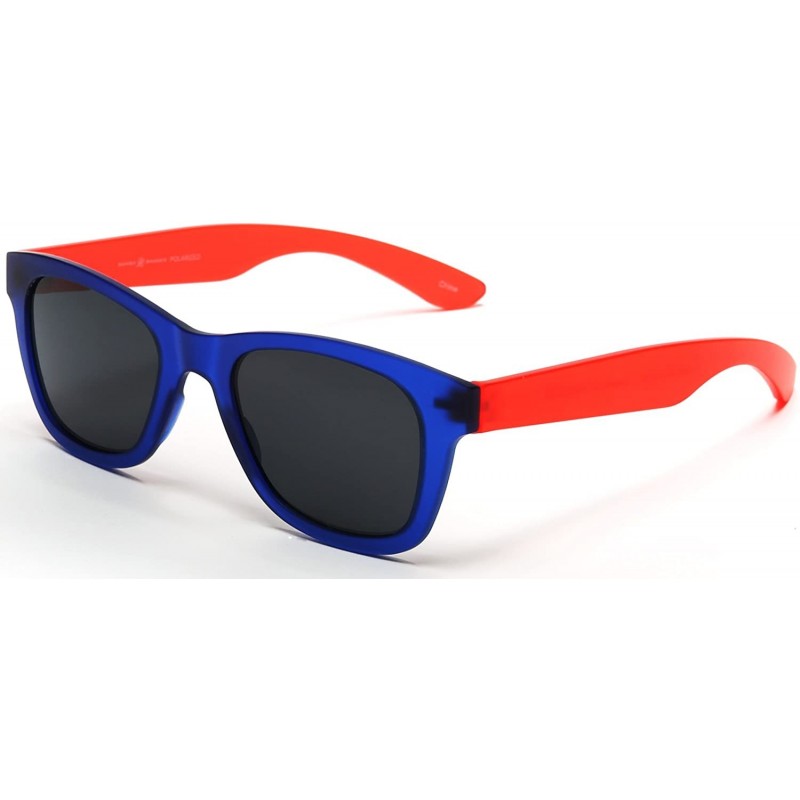 Sport Valencia Polarized Horned Rim Sunglasses with TR90 Unbreakable Construction - Blue - C212E0DZWNT $22.41