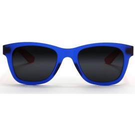 Sport Valencia Polarized Horned Rim Sunglasses with TR90 Unbreakable Construction - Blue - C212E0DZWNT $22.41