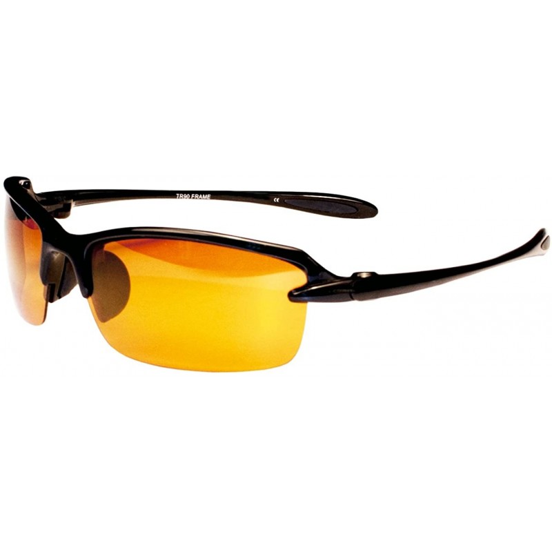 Rimless LANA'I P132 Polarized Flex Frame Sunglasses - Black & Copper Flash - CK11767S8SN $33.38