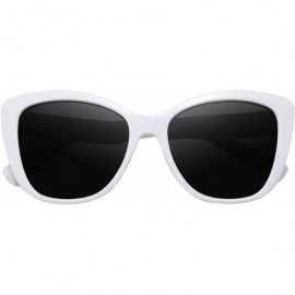 Rimless Polarized Vintage Sunglasses American Square Jackie O Cat Eye Sunglasses B2451 - White - C118R5O34ME $16.03