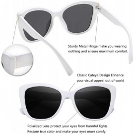 Rimless Polarized Vintage Sunglasses American Square Jackie O Cat Eye Sunglasses B2451 - White - C118R5O34ME $16.03