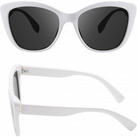 Rimless Polarized Vintage Sunglasses American Square Jackie O Cat Eye Sunglasses B2451 - White - C118R5O34ME $16.03