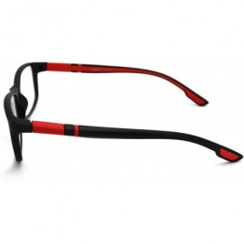 Rectangular Soft Matte Black w/ 2 Tone Reading Glasses Spring Hinge 0.74 Oz - Z1 Matte Black Matte Red - CT18SAQYKE6 $21.59