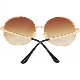 Round Round Vintage Sunglasses Rhinestone Decoration Sun Glasses for Women - Y-17 - CD198W660QZ $12.14