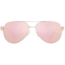 Aviator Aviator Sunglasses For Women Metal Frame - Pink - CC18WX86Z7L $22.84