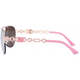 Aviator Aviator Sunglasses For Women Metal Frame - Pink - CC18WX86Z7L $22.84